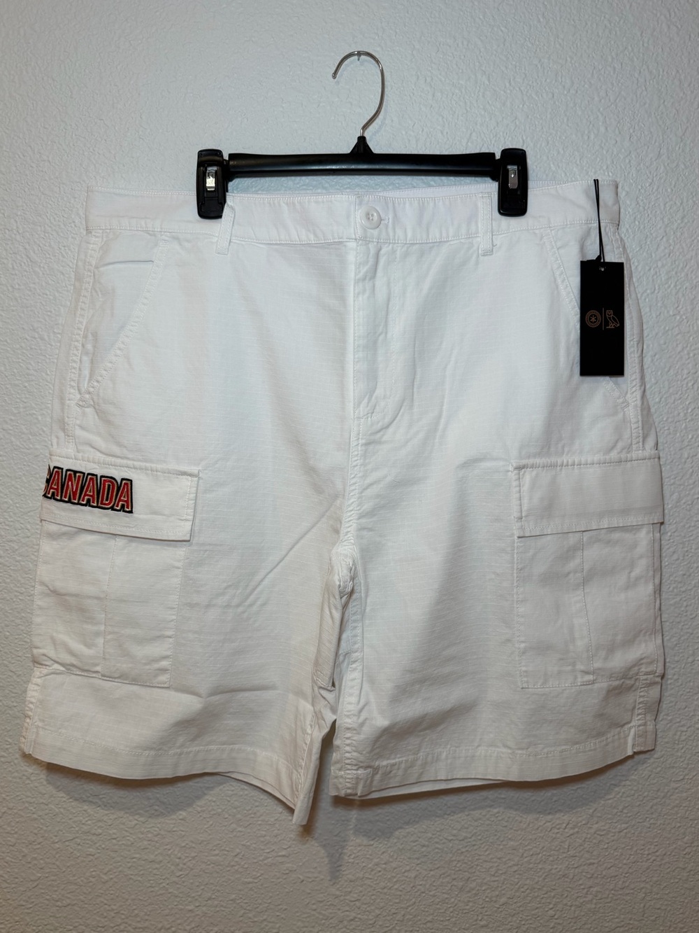 Olympic Skateboarding Team Canada x OVO Paris 2024 White Men’s Cargo Shorts